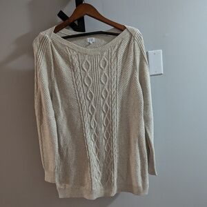 Crown and Ivy cream with gold specks sweater